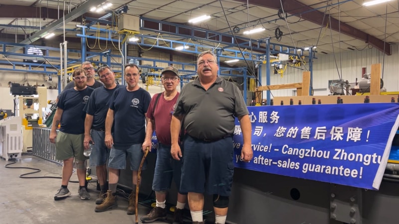 從滄州到美國(guó)跨越重洋顯實(shí)力：中拓龍骨機(jī)美國(guó)調(diào)試成功，客戶贊其穩(wěn)定，專業(yè)服務(wù)與過(guò)硬品質(zhì)贏贊譽(yù)